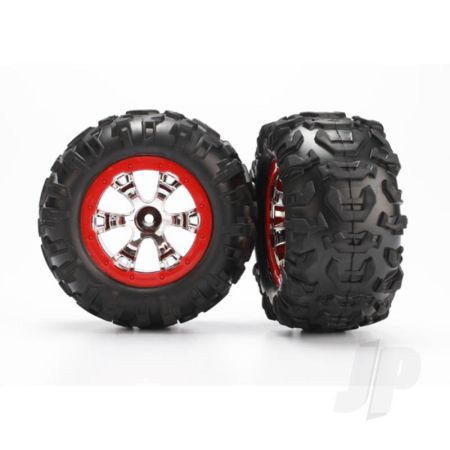Traxxas Tyres And Wheels, Assembled Glued Canyon At Tyres (1 Left, 1 Right) (TRX7272)