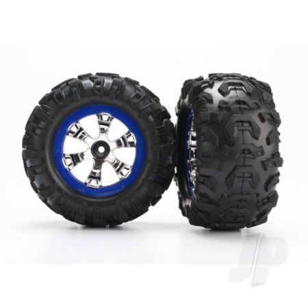 Traxxas Tyres And Wheels, Assembled Glued Canyon At Tyres (1 Left, 1 Right) (TRX7274)