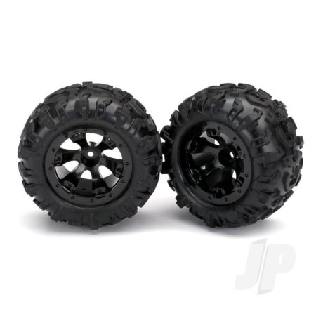 Traxxas Tyres And Wheels, Assembled Glued Canyon At Tyres (1 Left, 1 Right) (TRX7277)