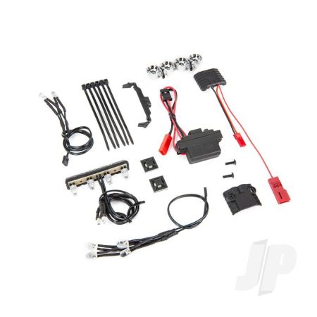 Traxxas Led Light Kit, 1/16Th Summit (Power Supply, Chrome Lightbar, Roof Light Harness (4 Clear, 2 Red), Chassis Harness (4 Clear, 2 Red), Wire Ties, Mounts) (TRX7285A)