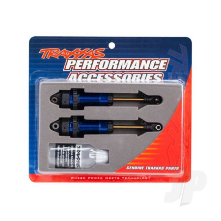 Traxxas Shocks, Gtr Xx-Long Blue-Anodised, Ptfe-Coated Bodies With Tin Shafts (Fully Assembled, With Out Springs) (2 Pcs) (TRX7462)