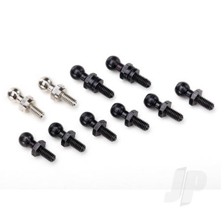 Traxxas Pivot Balls: Black (6 Pcs), Silver (2 Pcs), Black (Long) (2 Pcs) (TRX7540X)