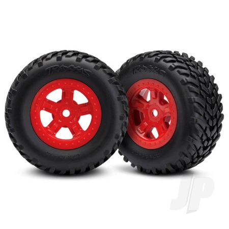 Traxxas Tyres And Wheels, Assembled Glued Sct Off-Road Racing Tyres (1 Each, Right And Left) (TRX7674R)