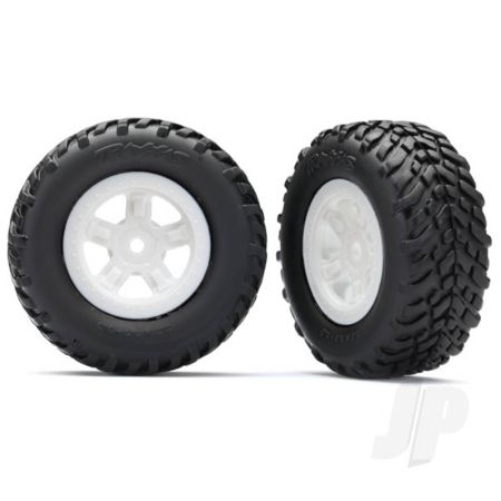 Traxxas Tyres And Wheels, Assembled Glued Sct Off-Road Racing Tyres (1 Each, Right And Left) (TRX7674X)