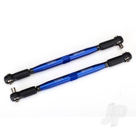 Traxxas Toe Links, X-Maxx (Tubes Blue-Anodised, 7075-T6 Aluminium, Stronger Than Titanium) (157Mm) (2 Pcs) / Rod Ends, Assembled With Steel Hollow Balls (4 Pcs) / Aluminium Wrench, 10Mm (1Pc) (TRX7748X)