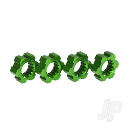 Traxxas Wheel Hubs, Hex, Aluminium (Green-Anodised) (4 Pcs) (TRX7756G)