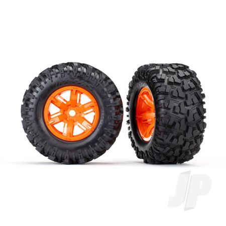 Traxxas Tyres And Wheels, Assembled Glued Maxx At Tyres (Left And Right) (2 Pcs) (TRX7772T)