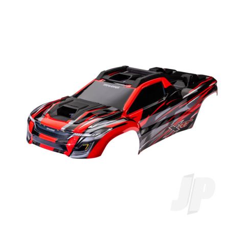 Traxxas Body, Xrt, Red (Painted, Decals Applied) (Assembled With Front & Rear Body Supports For Clipless Mounting, Roof & Hood Skid Pads) (TRX7812R)