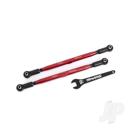 Traxxas Toe Links, Front (Tubes Red-Anodised, 6061-T6 Aluminium) (2) (For Use With #7895 X-Maxx Widemaxx Suspension Kit) (TRX7897R)