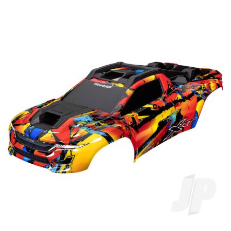 Traxxas Body, XrtÃ£â€šÃ‚Âª, Solar Flare (Painted, Decals Applied) (Assembled With Front & Rear Body Supports For Clipless Mounting, Roof & Hood Skid Pads) (TRX7898)