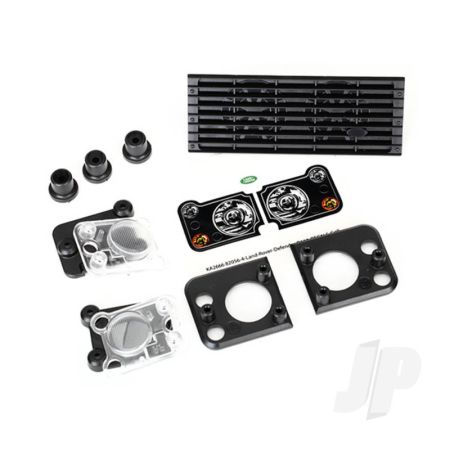 Traxxas Grille, Land Rover Defender / Grille Mount (3 Pcs) / Headlight Housing (2 Pcs) / Lens (2 Pcs) / Headlight Mount (2 Pcs) (Fits #8011 Body) (TRX8013)
