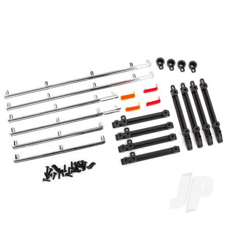 Traxxas Side Trim, Left & Right (Chrome) / Retainers / Led Lens / 2.6X8 Bcs (24) (Fits #8010 Body) (TRX8076)