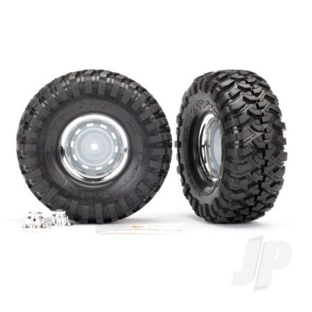Traxxas Tyres And Wheels, Assembled Glued 1.9In Chrome Wheels (2 Pcs) (TRX8166)