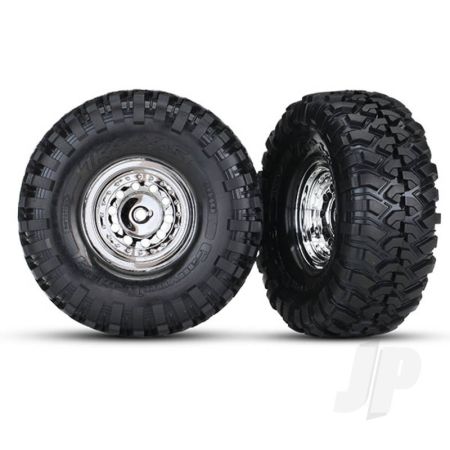 Traxxas Tyres And Wheels, Assembled Glued 1.9In Chrome Wheels (2 Pcs) (TRX8177)