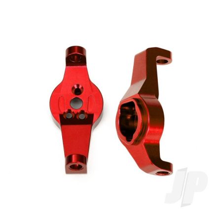 Traxxas Caster Blocks, 6061-T6 Aluminium (Red-Anodised), Left And Right (TRX8232R)