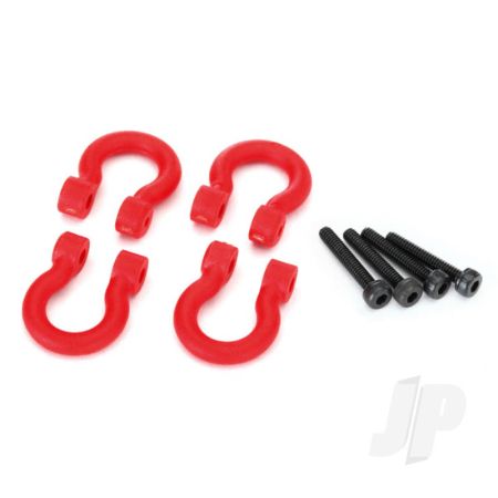 Traxxas Bumper D-Rings, Red (Front Or Rear) / 2.0X12 Cs (4 Pcs) (TRX8234R)