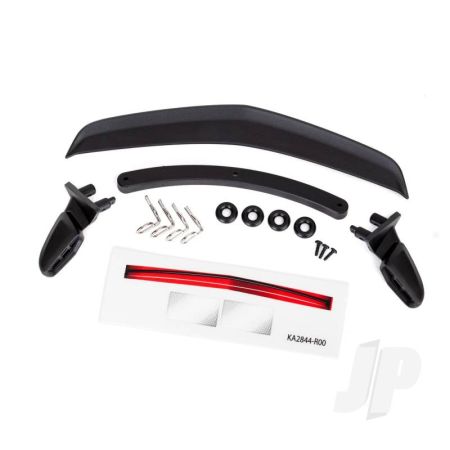 Traxxas Mirrors, Side, Black (Left & Right) / Mirror Retainers (2 Pcs) / Body Clips (4 Pcs) / O-Rings (4 Pcs) / Spoiler, Black / Spoiler Retainer (1Pc) / 1.6X5 Bcs (Self-Tapping) (3 Pcs) (Fits #8391 Body) (TRX8392)