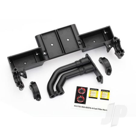 Traxxas Chassis Tray / Driveshaft Clamps / Fuel Filler (Black) (TRX8420)