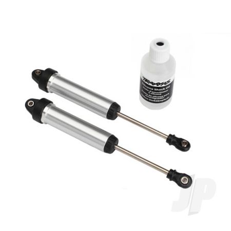 Traxxas Shocks, Gtr, 134Mm, Silver Aluminium (Fully Assembled With Out Springs) (Front, No Threads) (2 Pcs) (TRX8451)
