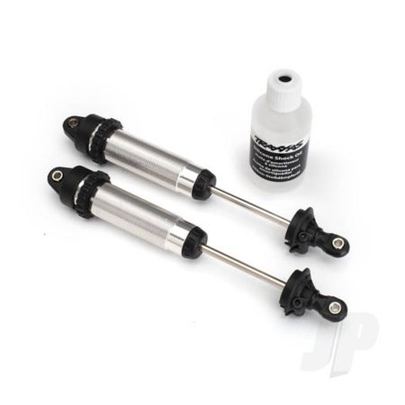 Traxxas Shocks, Gtr, 139Mm, Silver Aluminium (Fully Assembled With Out Springs) (Rear, Threaded) (2 Pcs) (TRX8460)