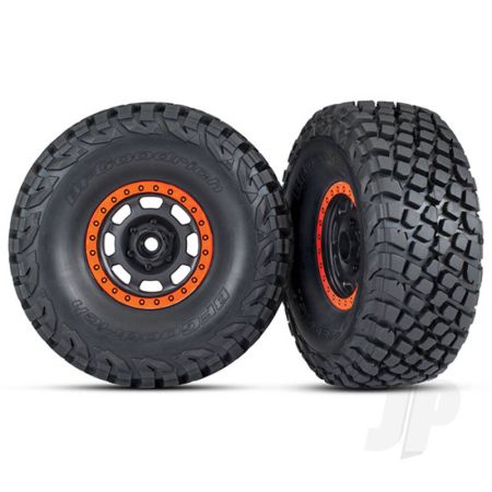 Traxxas Tyres And Wheels, Assembled Glued Bfgoodrich Baja Kr3 Tyres (2 Pcs) (TRX8472)