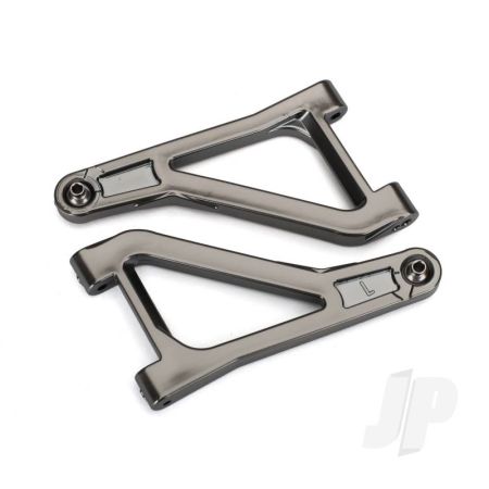 Traxxas Suspension Arms, Upper (Left & Right) (Satin Black Chrome-Plated) (Assembled With Hollow Balls) (TRX8531X)