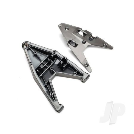 Traxxas Suspension Arm, Lower Left / Arm Insert (Satin Black Chrome-Plated) (Assembled With Hollow Ball) (TRX8533X)