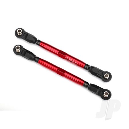 Traxxas Toe Links, Front, Unlimited Desert Racer (Tubes Red-Anodised, 7075-T6 Aluminium, Stronger Than Titanium) (102Mm) (2 Pcs) (Assembled With Rod Ends And Hollow Balls) / Aluminium Wrench, 7Mm (1Pc) (TRX8547R)