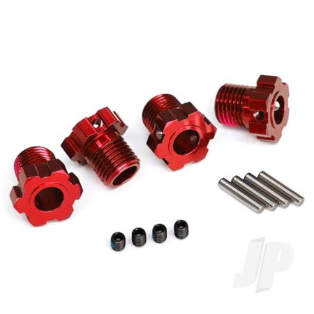 Traxxas Wheel Hubs, Splined, 17Mm (Red-Anodised) (4 Pcs) / 4X5 Gs (4 Pcs) / 3X14Mm Pin (4 Pcs) (TRX8654R)