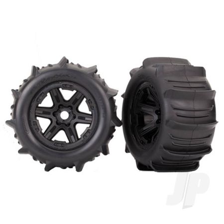 Traxxas Tyres And Wheels, Assembled Glued 3.8In (2 Pcs) (TRX8674)