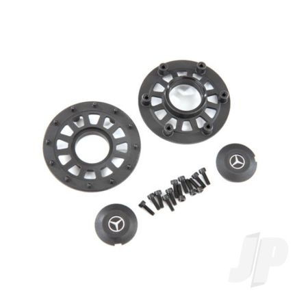Traxxas Centre Caps (2 Pcs) / Beadlock Rings (2 Pcs) (Requires #8255A Extended Stub Axle) (TRX8875)