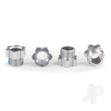 Traxxas Aluminium Stub Axle Nut, Grey (4 Pcs) (TRX8886A)