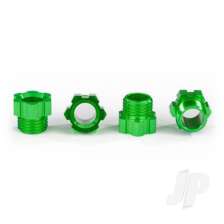 Traxxas Aluminium Stub Axle Nut, Green (4 Pcs) (TRX8886G)