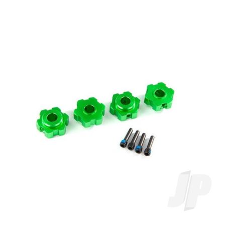 Traxxas Wheel Hubs, Hex, Aluminium (Green-Anodised) (4 Pcs) / 4X13Mm Screw Pins (4 Pcs) (TRX8956G)