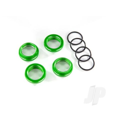 Traxxas Spring Retainer (Adjuster), Green-Anodised Aluminium, Gt-Maxx Shocks (4 Pcs) (Assembled With O-Ring) (TRX8968G)