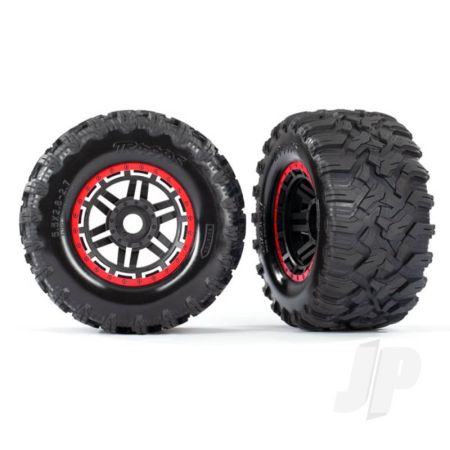 Traxxas Tyres And Wheels, Assembled Glued Maxx Mt Tyres (2 Pcs) (TRX8972R)