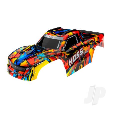 Traxxas Body, Hoss 4X4 Vxl, Solar Flare (Painted, Decals Applied) (Assembled With Front & Rear Body Mounts And Rear Body Support For Clipless Mounting) (TRX9011R)