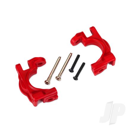 Traxxas Caster Blocks (C-Hubs), Extreme Heavy Duty, Red (Left & Right)/ 3X32Mm Hinge Pins (2)/ 3X20Mm Bcs (2) (For Use With #9080 Upgrade Kit) (TRX9032R)