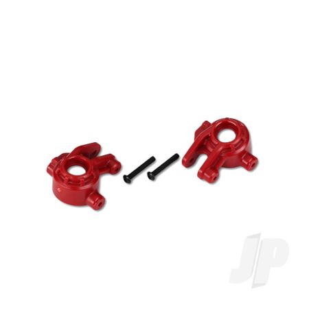 Traxxas Steering Blocks, Extreme Heavy Duty, Red (Left & Right)/ 3X20Mm Bcs (2) (For Use With #9080 Upgrade Kit) (TRX9037R)
