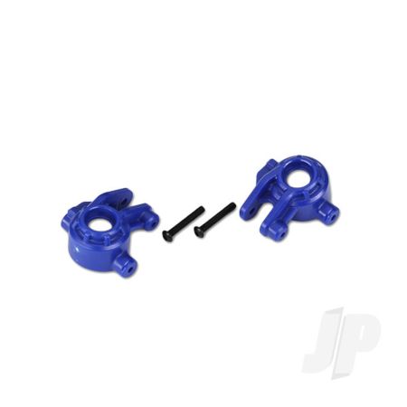 Traxxas Steering Blocks, Extreme Heavy Duty, Blue (Left & Right)/ 3X20Mm Bcs (2) (For Use With #9080 Upgrade Kit) (TRX9037X)