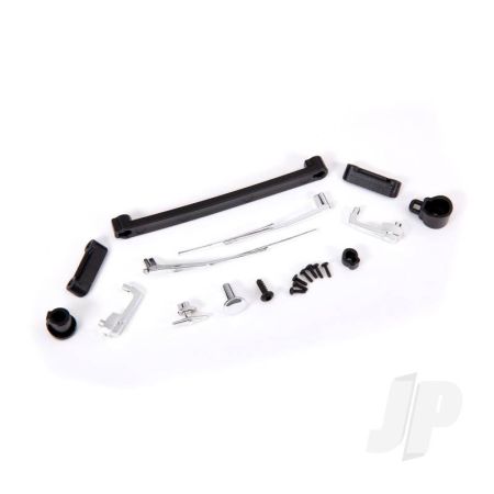 Traxxas Door Handles, Left, Right, And Rear/ Retainers (3)/ Windshield Wipers, Left & Right/ Retainer (1)/ Fuel Cap/ Fuel Flange/ Fuel Cap Mount/ 1.6X5 Bcs (Self-Tapping) (7)/ 2.6X8 Bcs (1) (TRX9115)