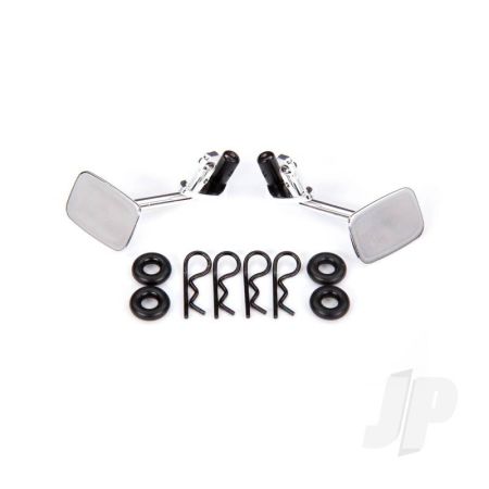 Traxxas Mirrors, Side, Chrome (Left & Right)/ O-Rings (4)/ Body Clips (4) (Fits #9112 Body) (TRX9121) Traxxas Mirrors, Side, Chrome (Left & Right)/ O-Rings (4)/ Body Clips (4) (Fits #9112 Body) (TRX9121)