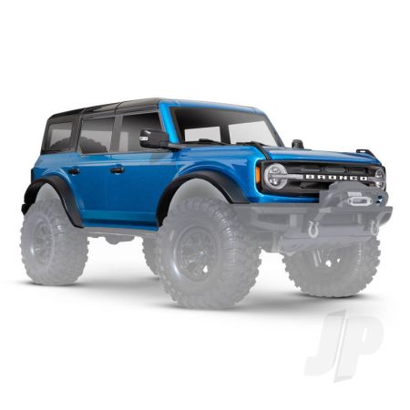 Traxxas Body, Ford Bronco (2021), Complete, Velocity Blue (Painted) (Includes Grille, Side Mirrors, Door Handles, Fender Flares, Windshield Wipers, Spare Tire Mount & Clipless Mounting) (Requires #8080X Inner Fenders) (TRX9211A)