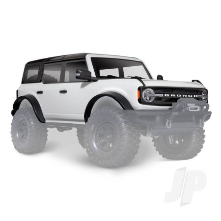 Traxxas Body, Ford Bronco (2021), Complete, Oxford White (Painted) (Includes Grille, Side Mirrors, Door Handles, Fender Flares, Windshield Wipers, Spare Tire Mount, & Clipless Mounting) (Requires #8080X Inner Fenders) (TRX9211L)