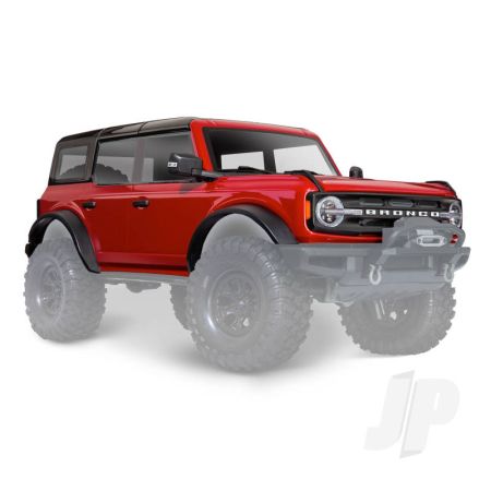 Traxxas Body, Ford Bronco (2021), Complete, Red (Painted) (Includes Grille, Side Mirrors, Door Handles, Fender Flares, Windshield Wipers, Spare Tyre Mount, & Clipless Mounting) (Requires #8080X Inner Fenders) (TRX9211R)