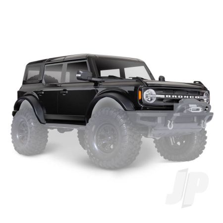 Traxxas Body, Ford Bronco (2021), Complete, Shadow Black (Painted) (Includes Grille, Side Mirrors, Door Handles, Fender Flares, Windshield Wipers, Spare Tire Mount, & Clipless Mounting) (Requires #8080X Inner Fenders) (TRX9211T)