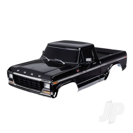 Traxxas Body, Ford F-150 (1979), Complete, Black (Painted, Decals Applied) (Includes Grille, Side Mirrors, Door Handles, Windshield Wipers, & Clipless Mounting) (Requires #9288 Inner Fenders). Roll Bar Sold Separately (Choose Chrome 9262, Black 9262R, Or 