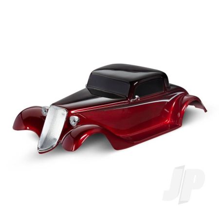 Traxxas Body, Factory Five '33 Hot Rod Coupe, Complete (Red) (Painted, Decals Applied) (Includes Front Grille, Side Mirrors, Headlights, Tail Lights, Foam Pads) (TRX9333R)