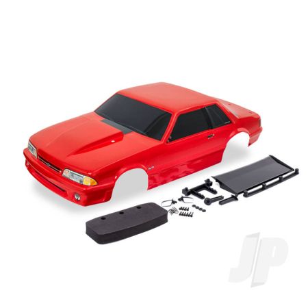Traxxas Body, Ford Mustang, Fox Body, Red (Painted, Decals Applied) (Includes Side Mirrors, Wing, Wing Retainer, Rear Body Mount Posts, Foam Body Bumper, & Mounting Hardware) (TRX9421R)