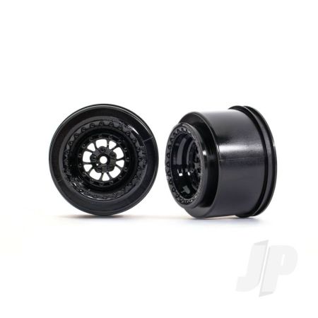 Traxxas Wheels, Weld Gloss Black (Rear) (2) (TRX9473)